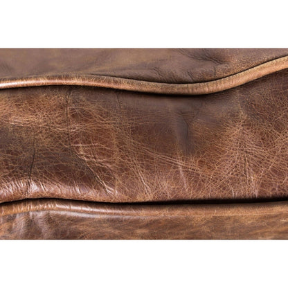 Canapé vintage en cuir marron Dina d'Aurelle Home