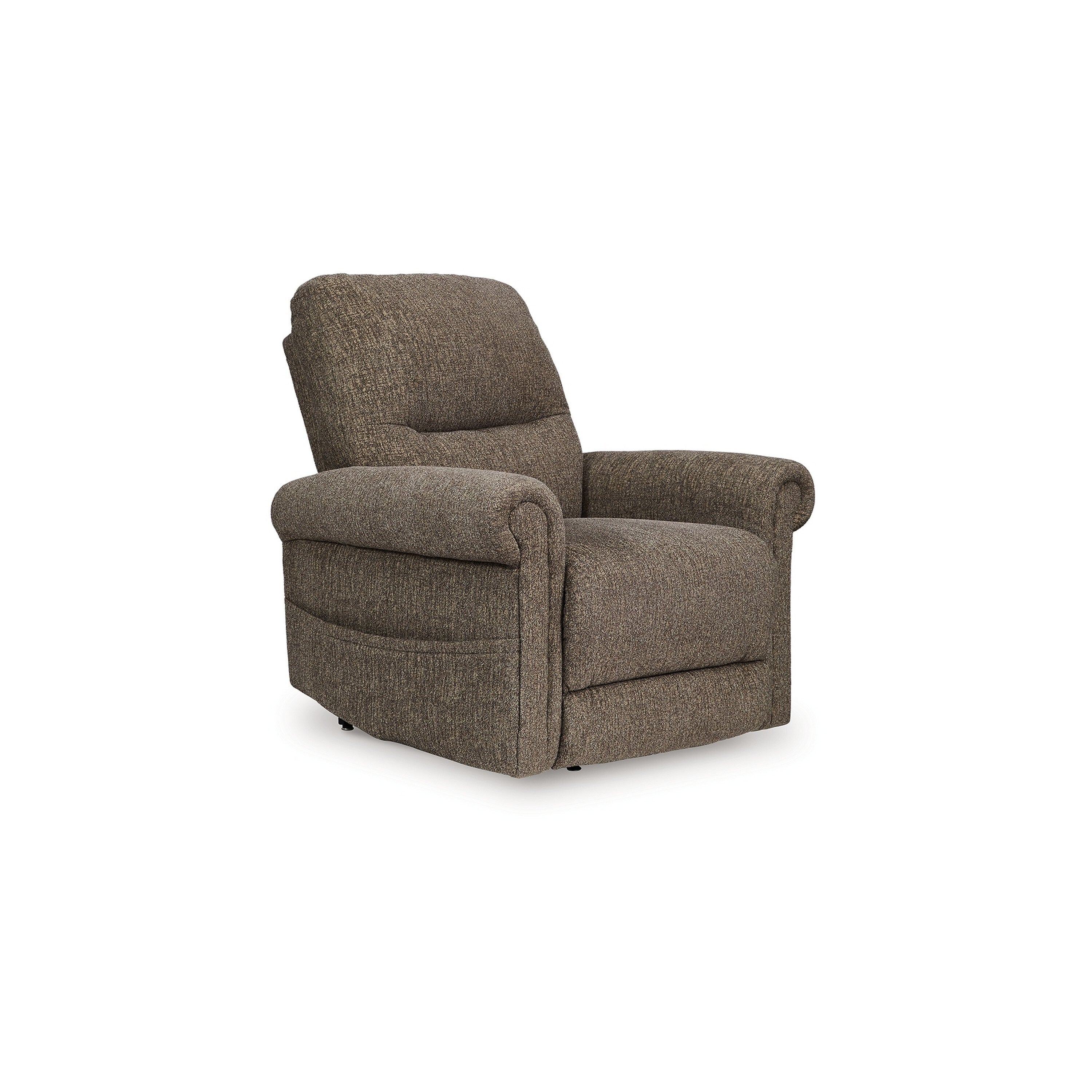 Fauteuil inclinable releveur électrique Auro, massage thermique, polyester marron taupe
