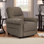 Fauteuil inclinable releveur électrique Auro, massage thermique, polyester marron taupe