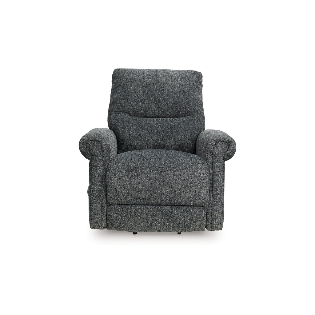 Fauteuil inclinable électrique Auro, chauffant et massant, 99 cm, polyester gris