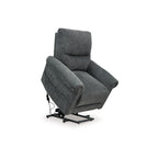 Fauteuil inclinable électrique Auro, chauffant et massant, 99 cm, polyester gris