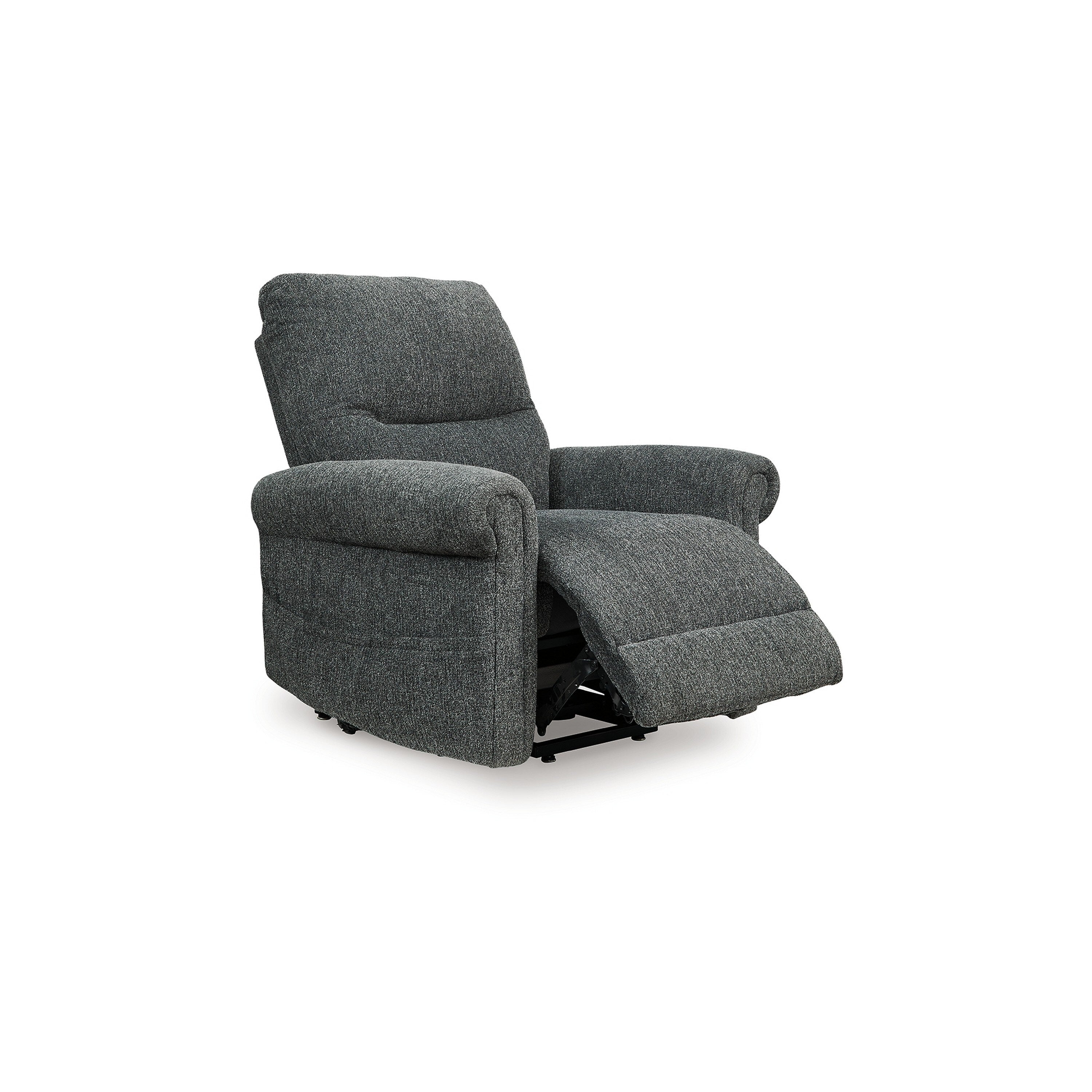 Fauteuil inclinable électrique Auro, chauffant et massant, 99 cm, polyester gris