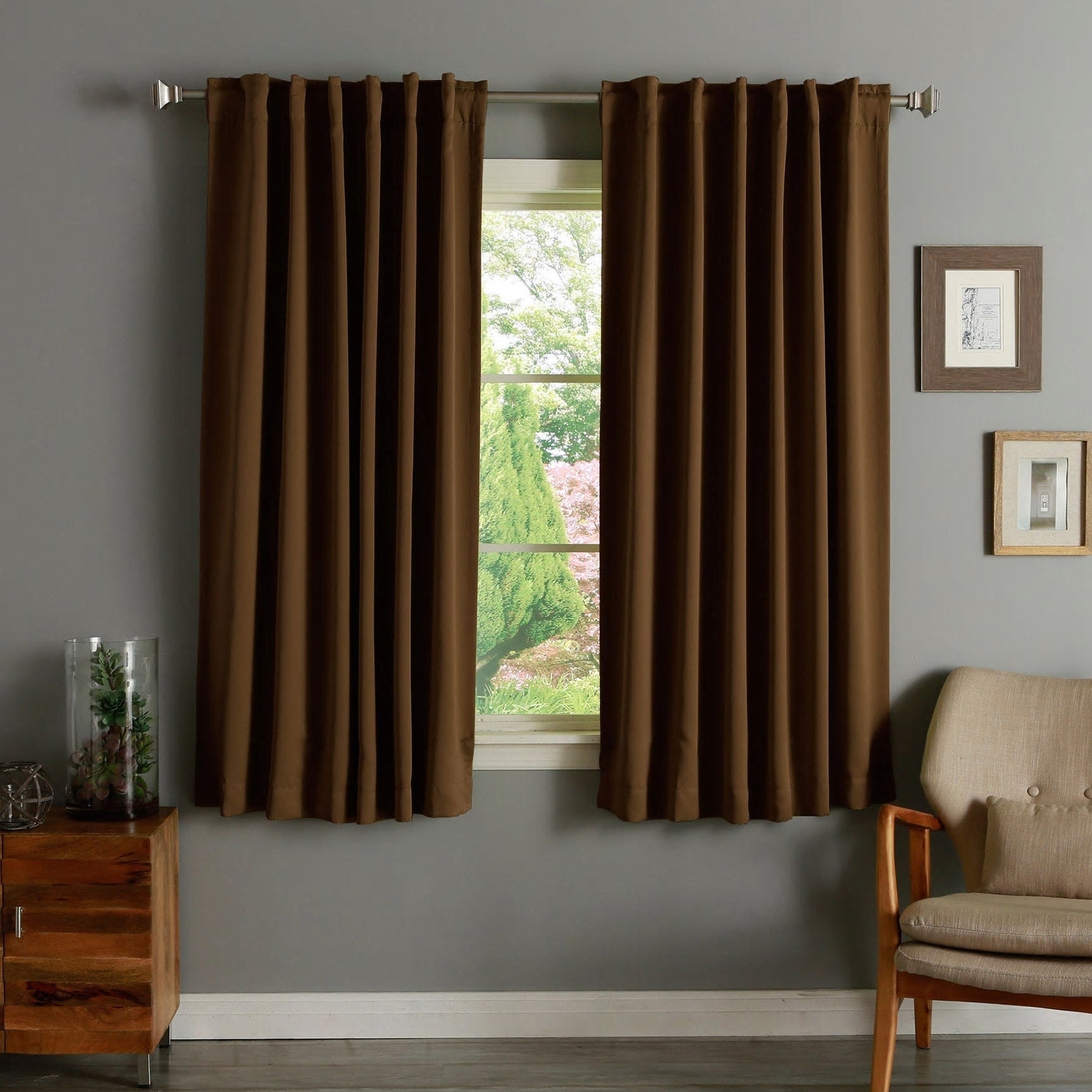 Paire de rideaux occultants isolants thermiques Aurora Home de 63 pouces