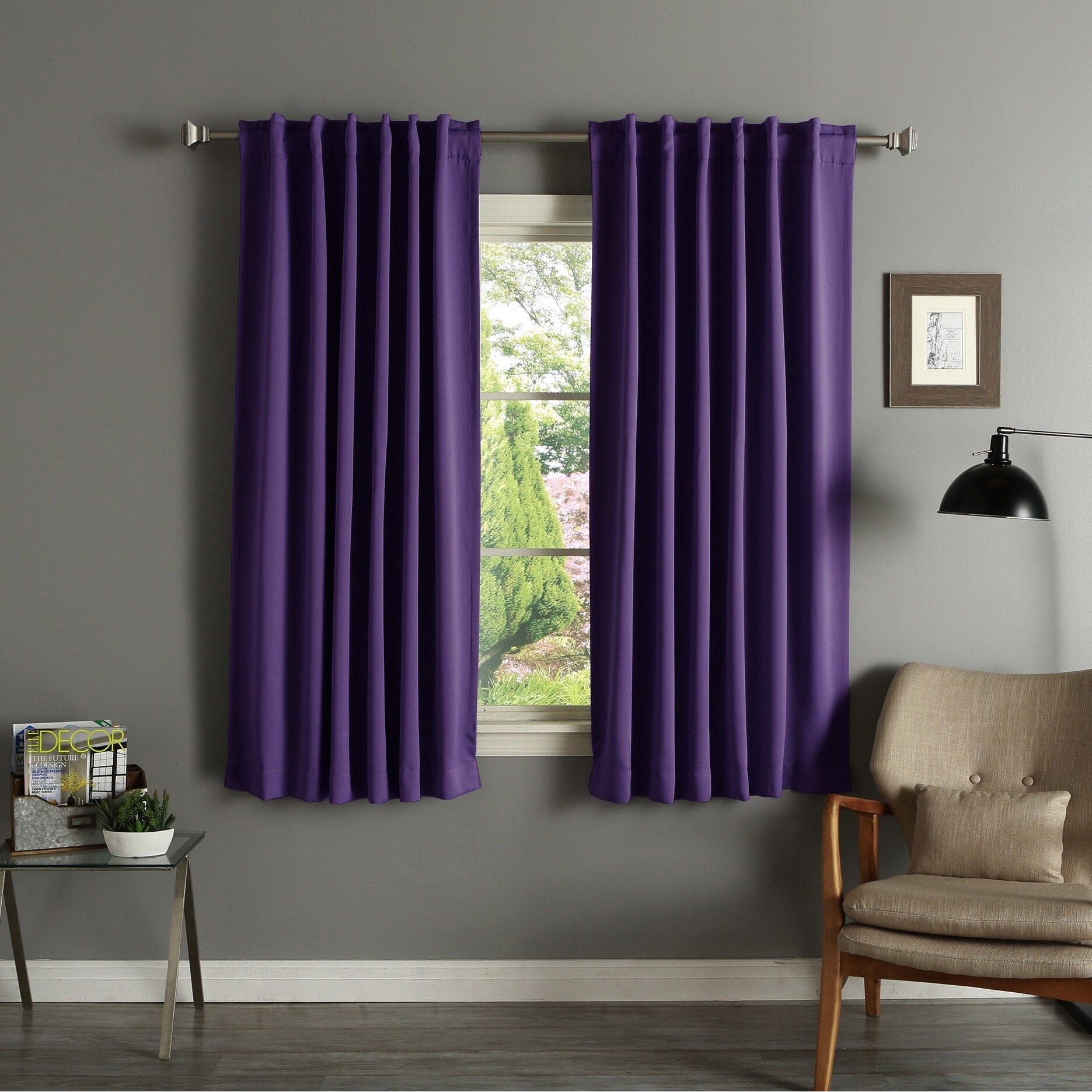 Paire de rideaux occultants isolants thermiques Aurora Home de 63 pouces