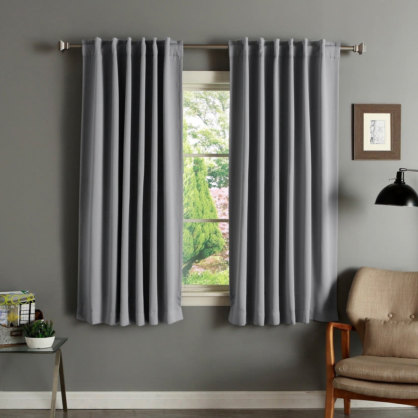 Paire de rideaux occultants isolants thermiques Aurora Home de 63 pouces
