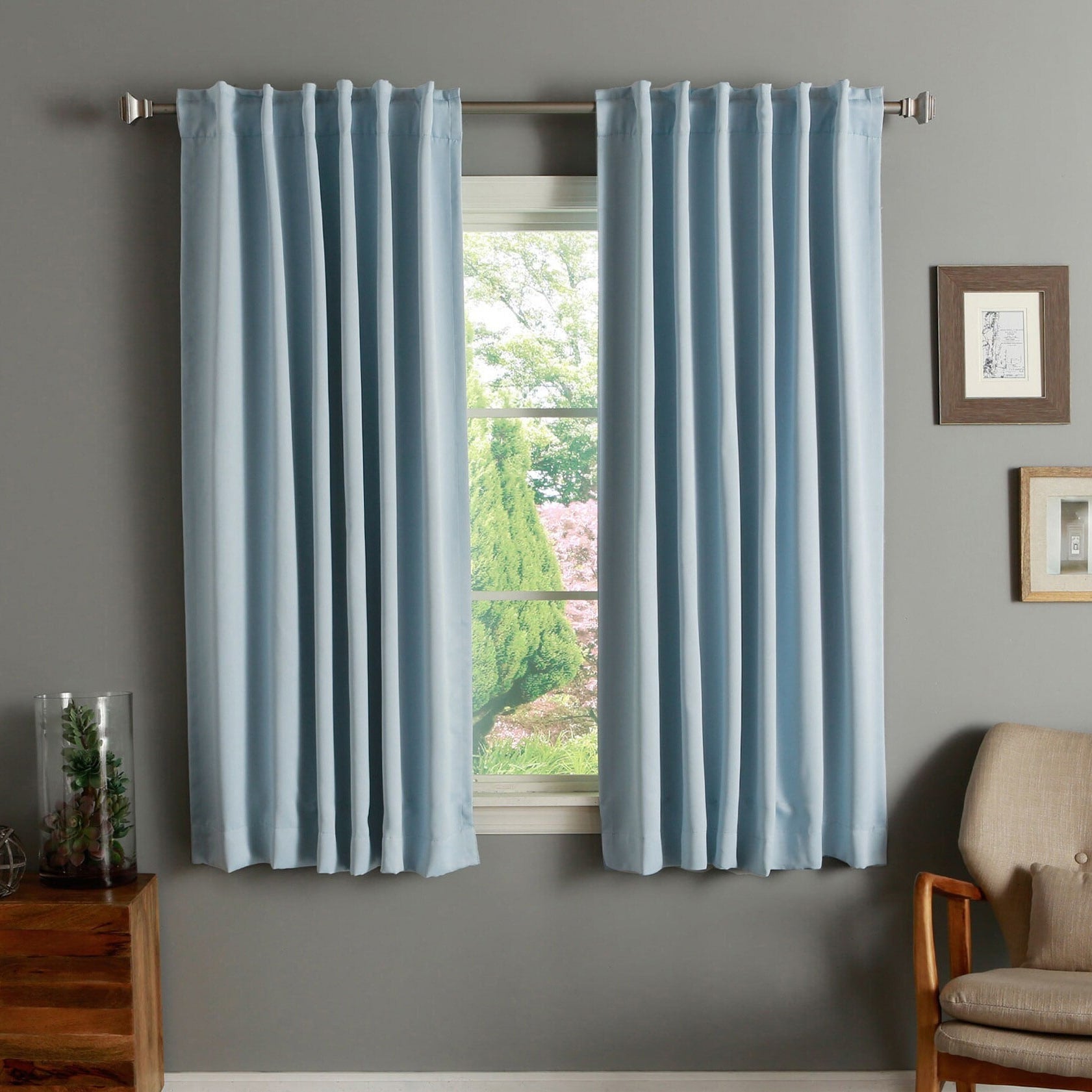 Paire de rideaux occultants isolants thermiques Aurora Home de 63 pouces