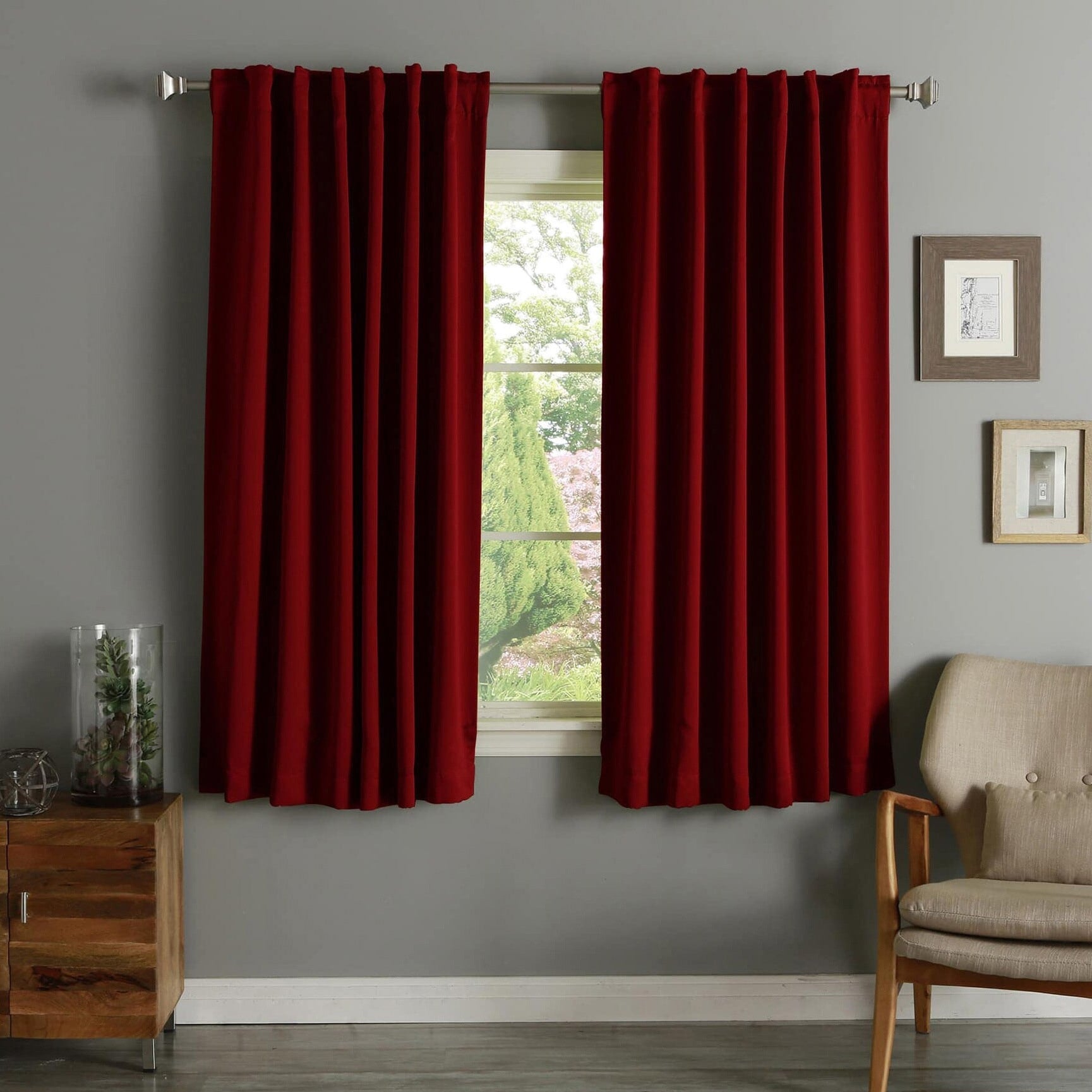 Paire de rideaux occultants isolants thermiques Aurora Home de 63 pouces