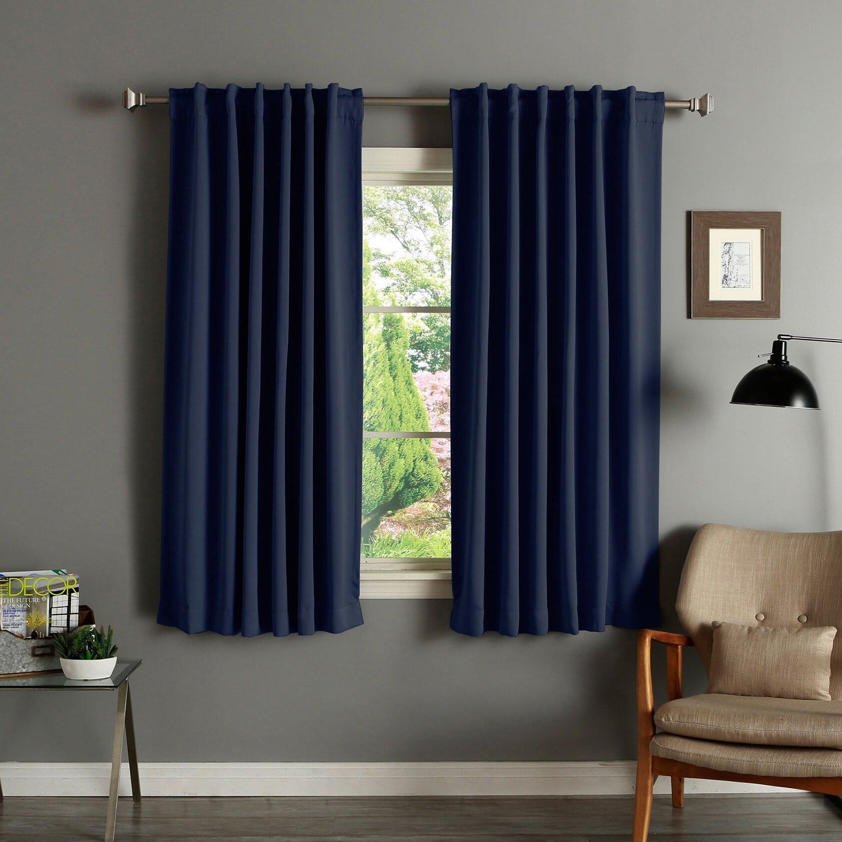 Paire de rideaux occultants isolants thermiques Aurora Home de 63 pouces