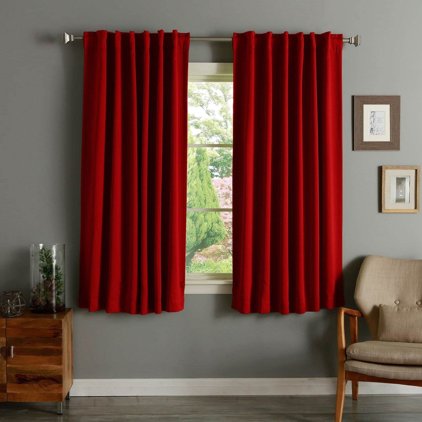 Paire de rideaux occultants isolants thermiques Aurora Home de 63 pouces