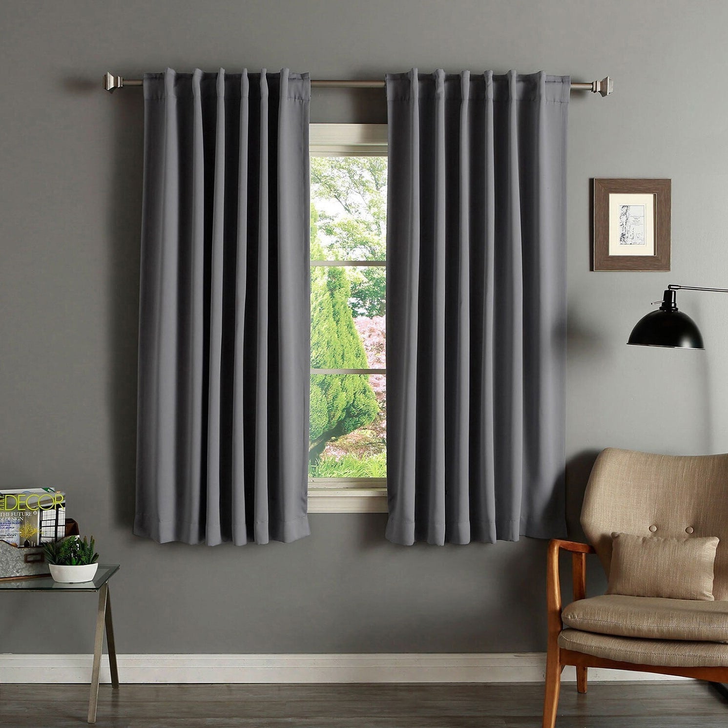 Paire de rideaux occultants isolants thermiques Aurora Home de 63 pouces