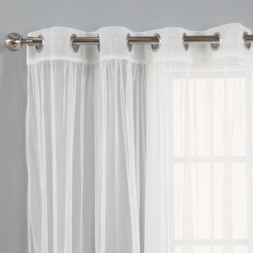Ensemble de rideaux occultants transparents Aurora Home Mix and Match, 4 pièces
