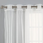 Ensemble de rideaux occultants transparents Aurora Home Mix and Match, 4 pièces