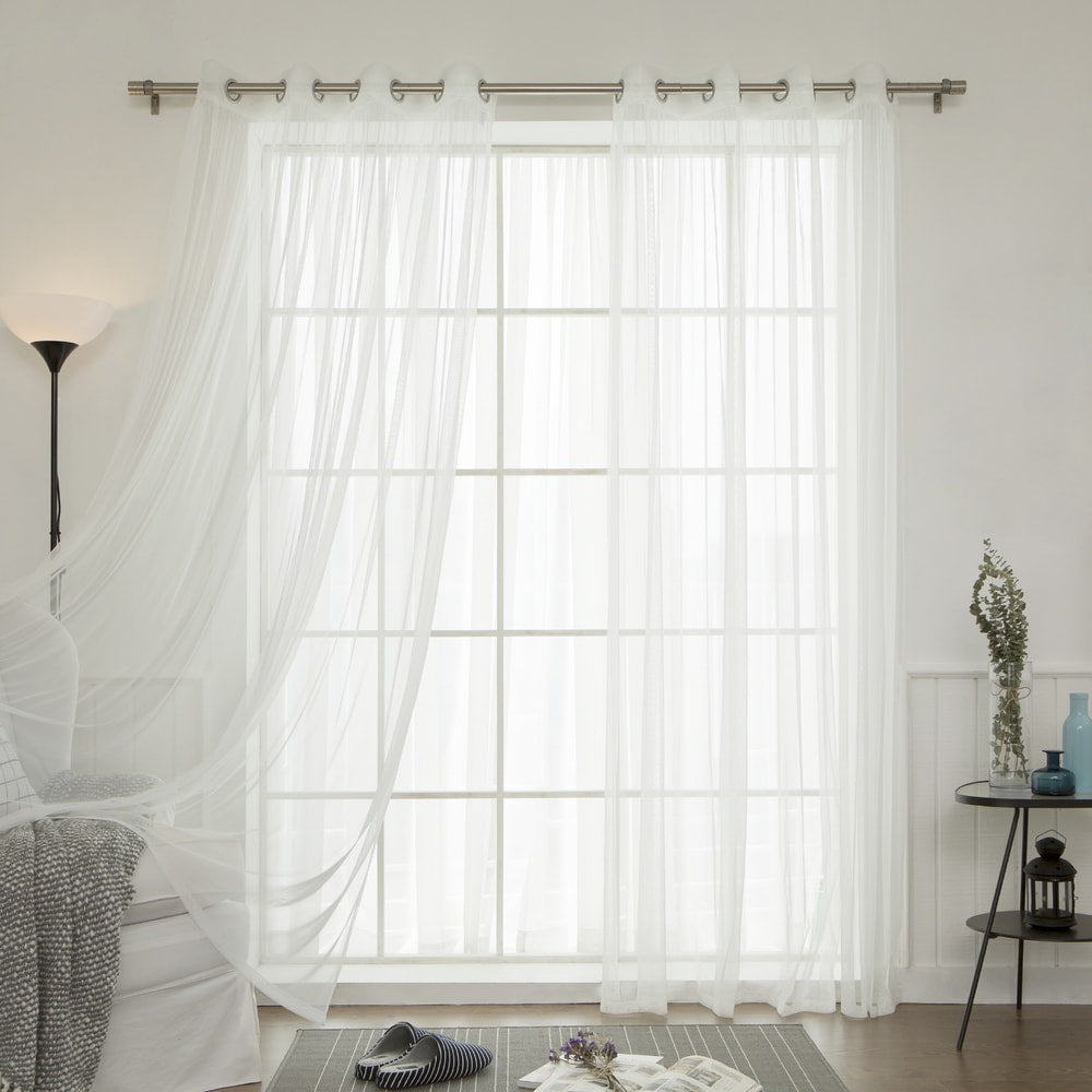Ensemble de rideaux occultants transparents Aurora Home Mix and Match, 4 pièces