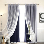 Ensemble de rideaux occultants transparents Aurora Home Mix and Match, 4 pièces