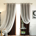 Ensemble de rideaux occultants transparents Aurora Home Mix and Match, 4 pièces