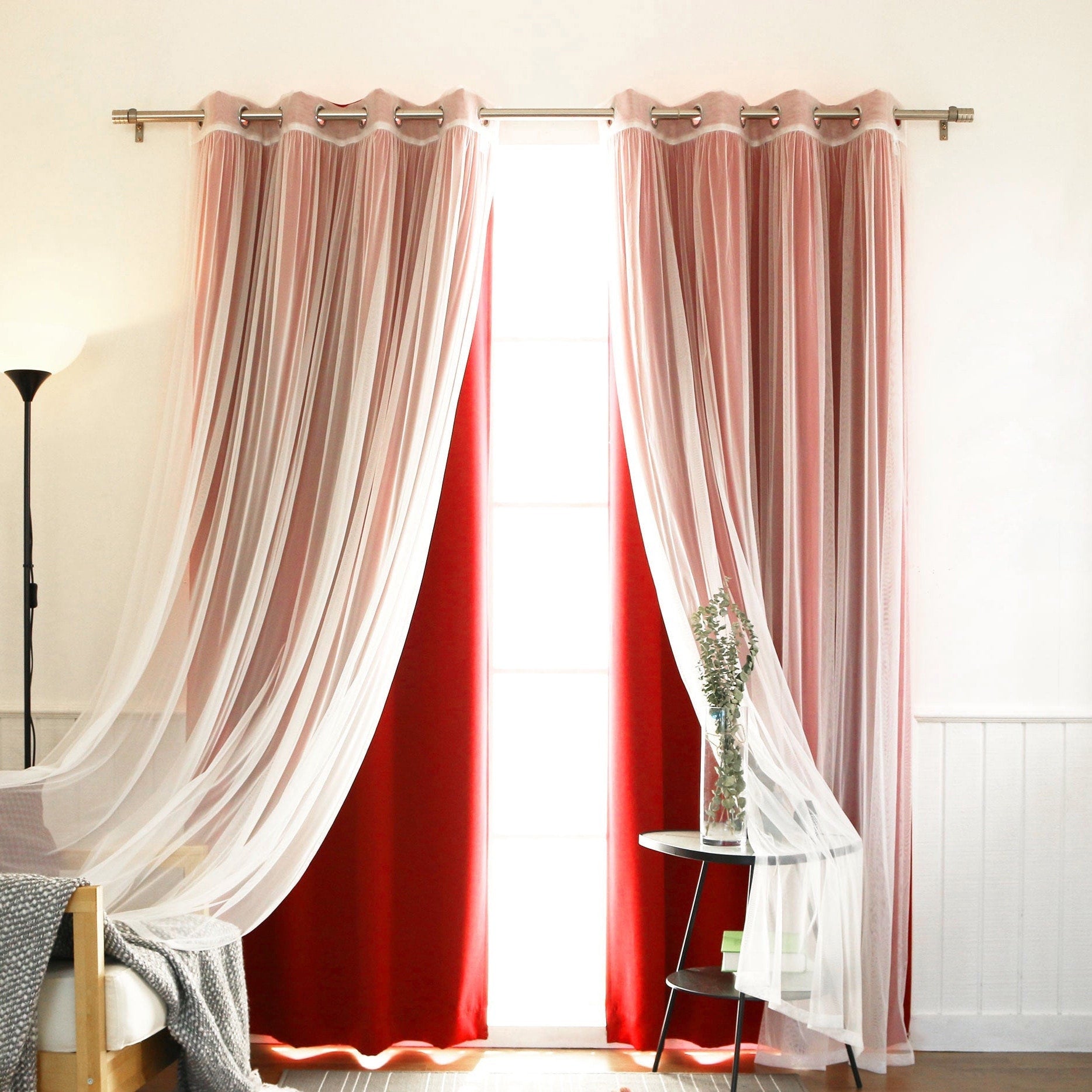 Ensemble de rideaux occultants transparents Aurora Home Mix and Match, 4 pièces