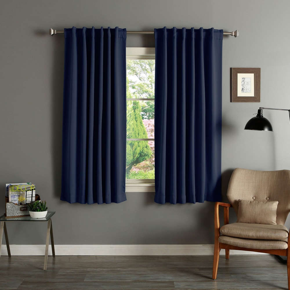 Paire de rideaux occultants isolants thermiques Aurora Home de 63 pouces