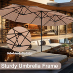 Autlaycil 13Ft Retangle Patio Umbrella Extra-Large Outdoor Umbrella No Base