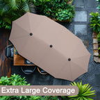 Autlaycil 13Ft Retangle Patio Umbrella Extra-Large Outdoor Umbrella No Base