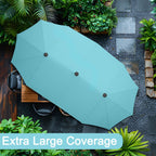 Autlaycil 13Ft Retangle Patio Umbrella Extra-Large Outdoor Umbrella No Base