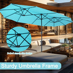 Autlaycil 13Ft Retangle Patio Umbrella Extra-Large Outdoor Umbrella No Base