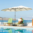 Autlaycil 13Ft Retangle Patio Umbrella Extra-Large Outdoor Umbrella No Base