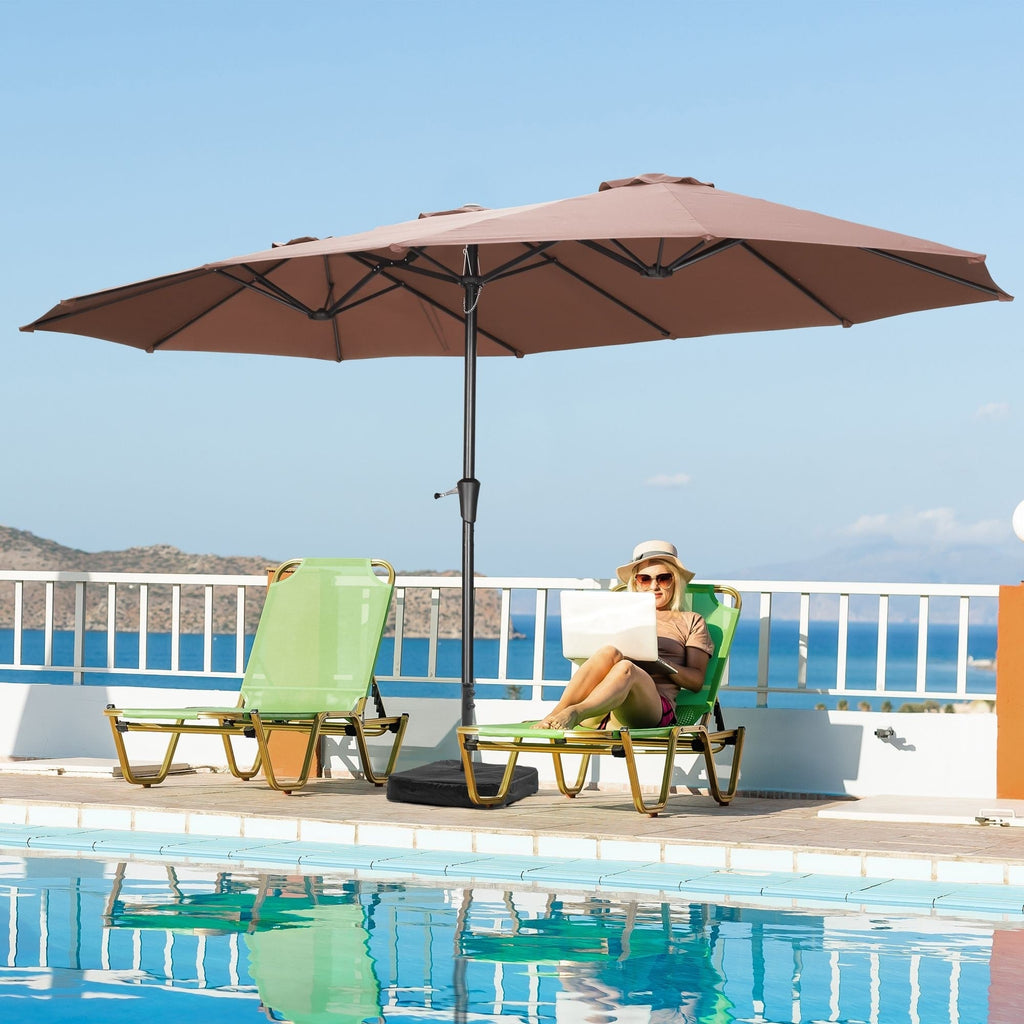 Autlaycil 13Ft Retangle Patio Umbrella Extra-Large Outdoor Umbrella No Base