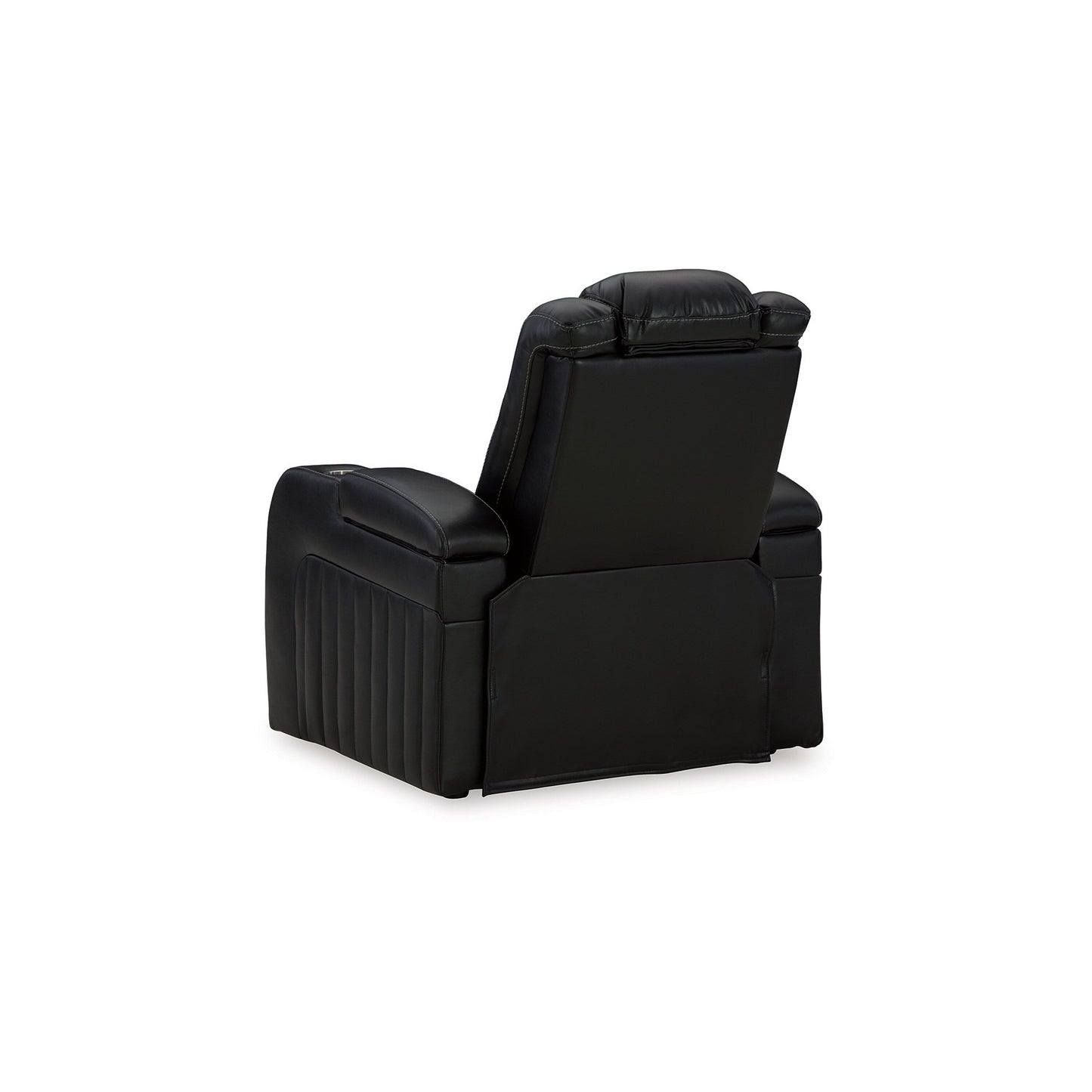 Fauteuil inclinable électrique Aven, caractéristiques haut de gamme, similicuir bleu nuit