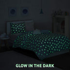 Parure de lit en peluche phosphorescente Avery Aqua par Intelligent Design Kids