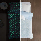 Parure de lit en peluche phosphorescente Avery Aqua par Intelligent Design Kids