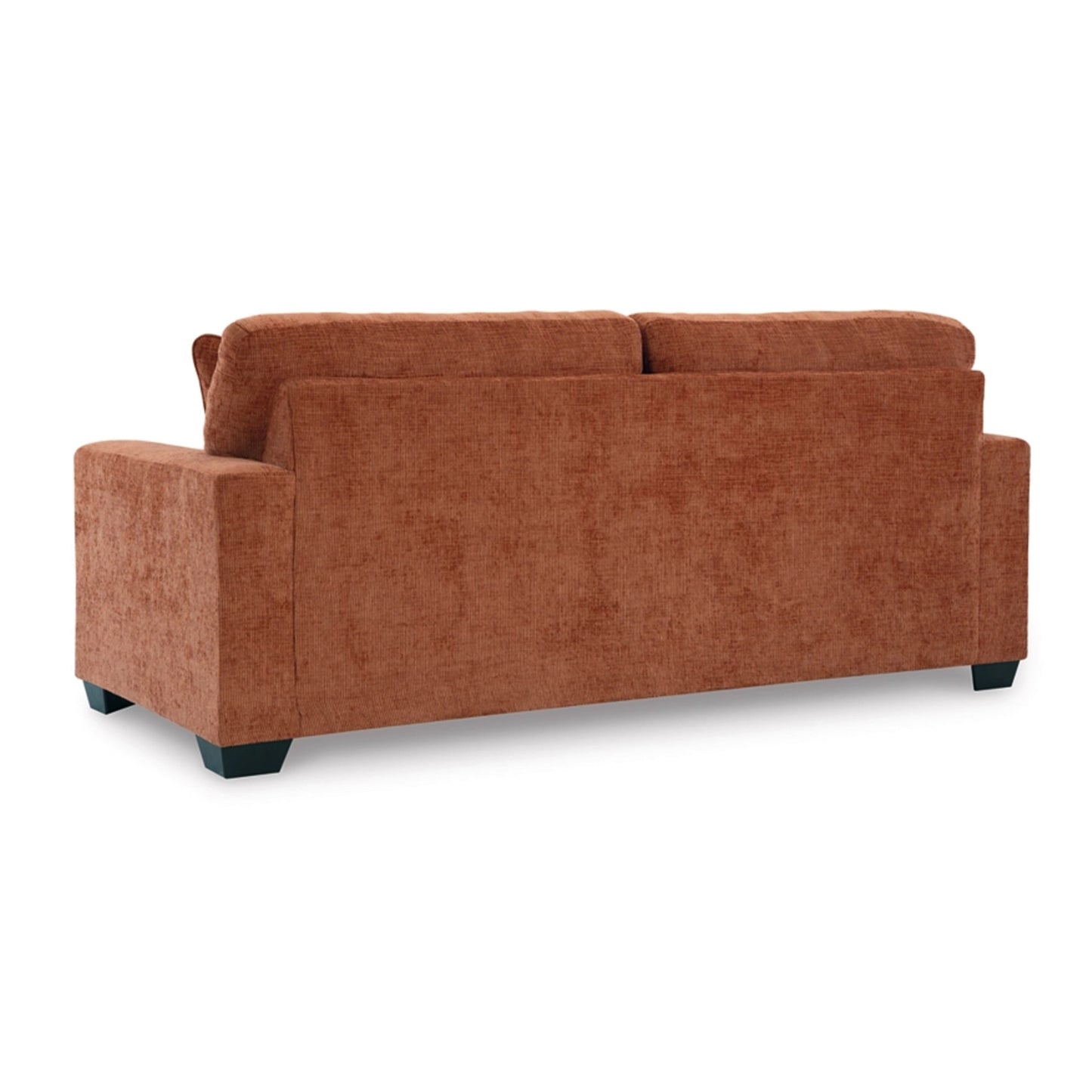Canapé-lit Queen Avie, 2 coussins décoratifs, polyester orange, 85 pouces