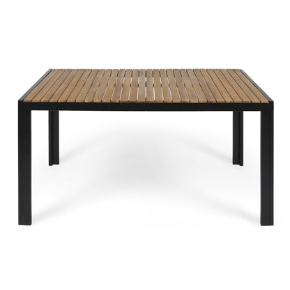 Ensemble de salle à manger d'extérieur Azalea en bois et résine, 7 pièces, par Christopher Knight Home