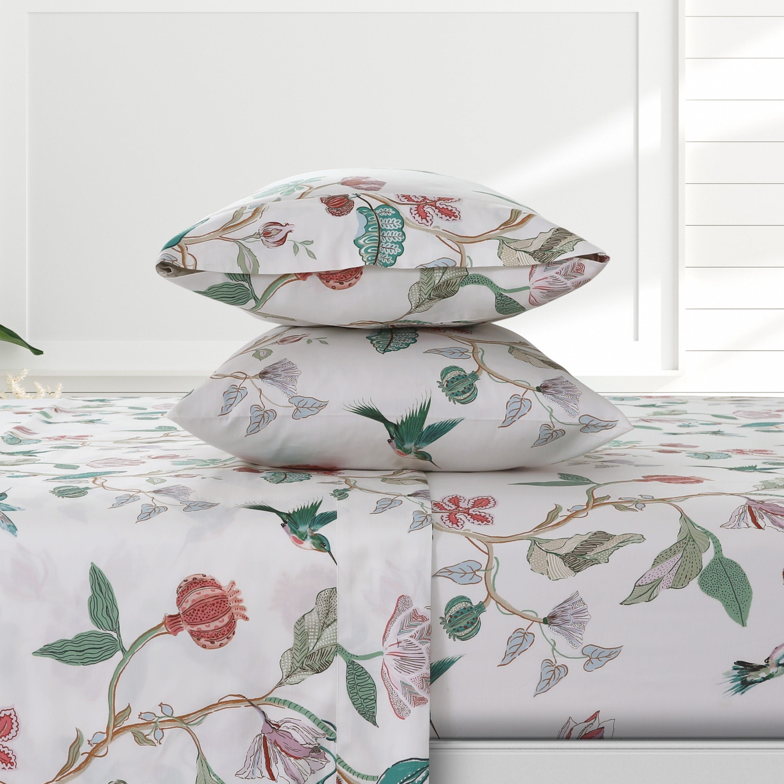 Parure de draps à poches profondes en satin de coton biologique Azores Home 300 fils