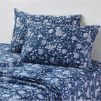 Parure de draps à poches profondes en satin de coton biologique Azores Home 300 fils