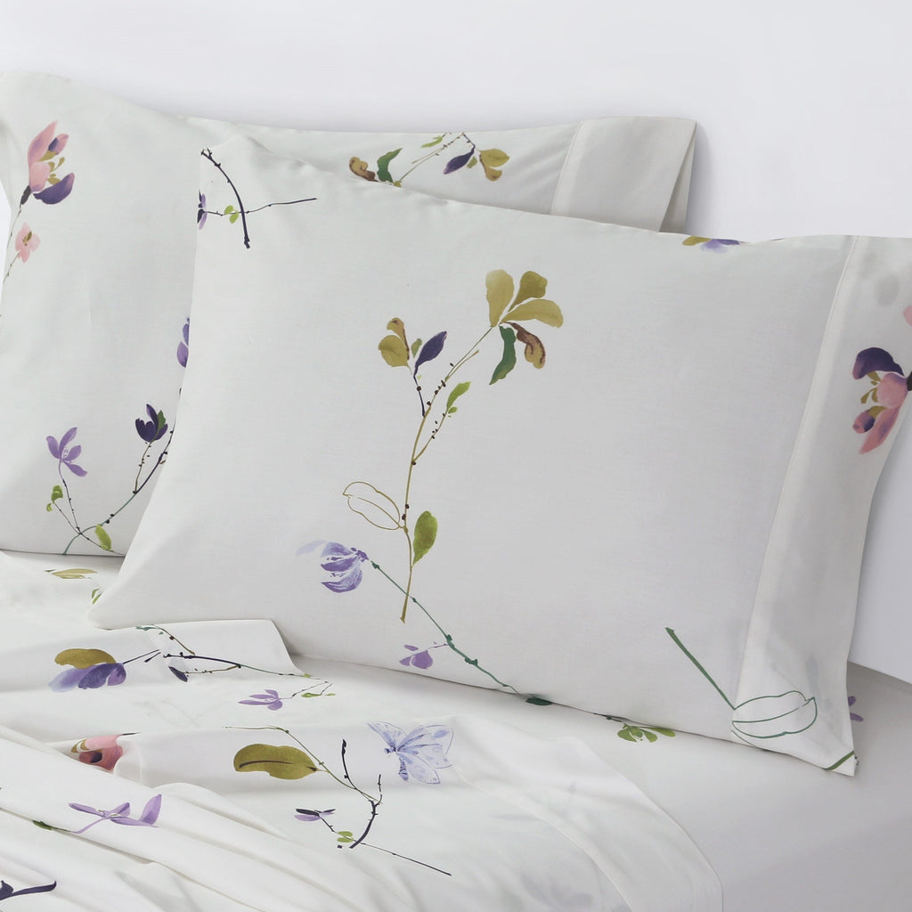 Parure de draps à poches profondes en satin de coton biologique Azores Home 300 fils