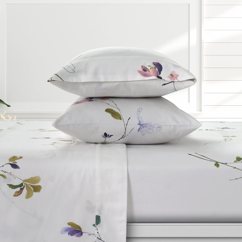 Parure de draps à poches profondes en satin de coton biologique Azores Home 300 fils