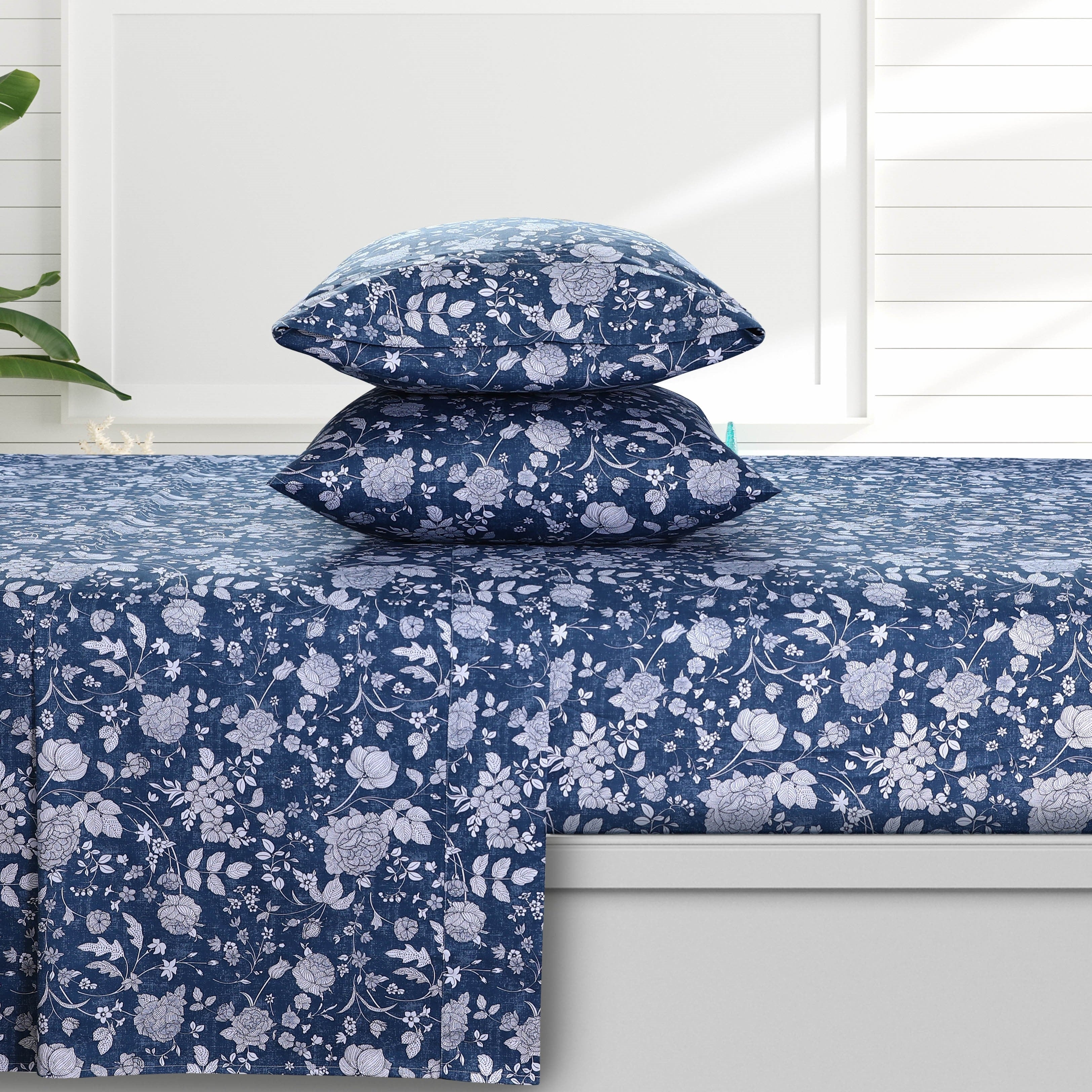 Parure de draps à poches profondes en satin de coton biologique Azores Home 300 fils