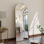 Miroir mural en forme d'arche en métal sur toute la longueur