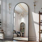 Miroir mural en forme d'arche en métal sur toute la longueur