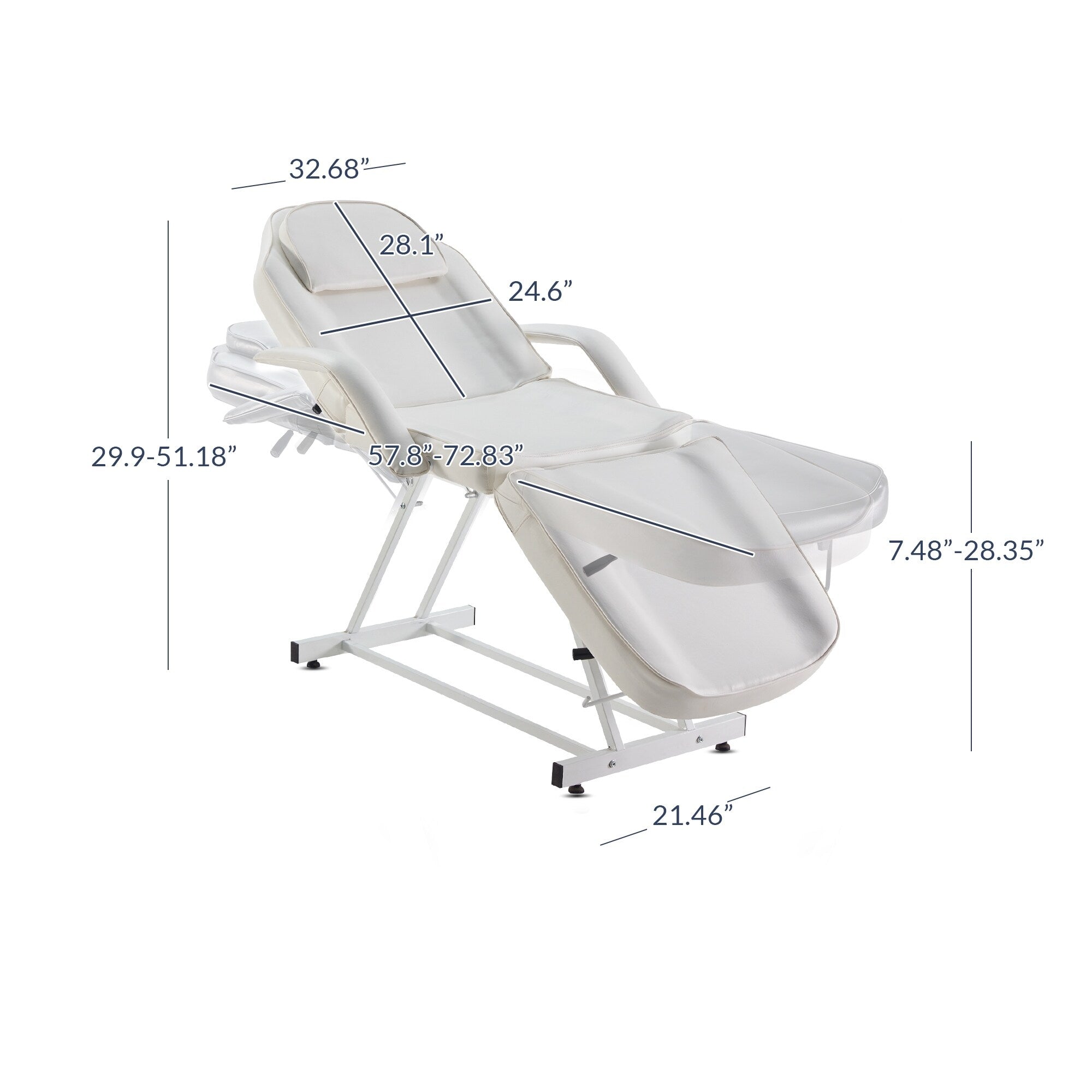 Chaise de table réglable BELLAVIE pour salon, lit, spa, tatouage