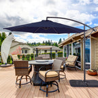 BONOSUKI 10ft Patio Offset Umbrella Outdoor Hanging Umbrella