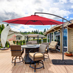 BONOSUKI 10ft Patio Offset Umbrella Outdoor Hanging Umbrella