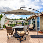 BONOSUKI 10ft Patio Offset Umbrella Outdoor Hanging Umbrella