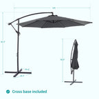 BONOSUKI 10ft Patio Offset Umbrella Outdoor Hanging Umbrella