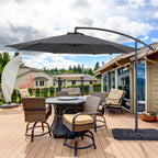 BONOSUKI 10ft Patio Offset Umbrella Outdoor Hanging Umbrella