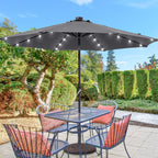 BONOSUKI LED Patio 9Ft Market Umbrella,Outside Deck Table Umbrella
