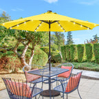 BONOSUKI LED Patio 9Ft Market Umbrella,Outside Deck Table Umbrella