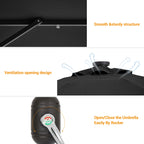 BONOSUKI LED Patio 9Ft Market Umbrella,Outside Deck Table Umbrella