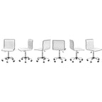 Chaise de bureau réglable Bossin, chaise de travail pivotante à dossier moyen sans accoudoirs, chaise de coiffeuse pour petit espace, maquillage de salon