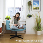 Chaise de bureau BOSSIN Criss Cross sans accoudoirs, sans roulettes, chaise de vanité pivotante moderne rembourrée en tissu